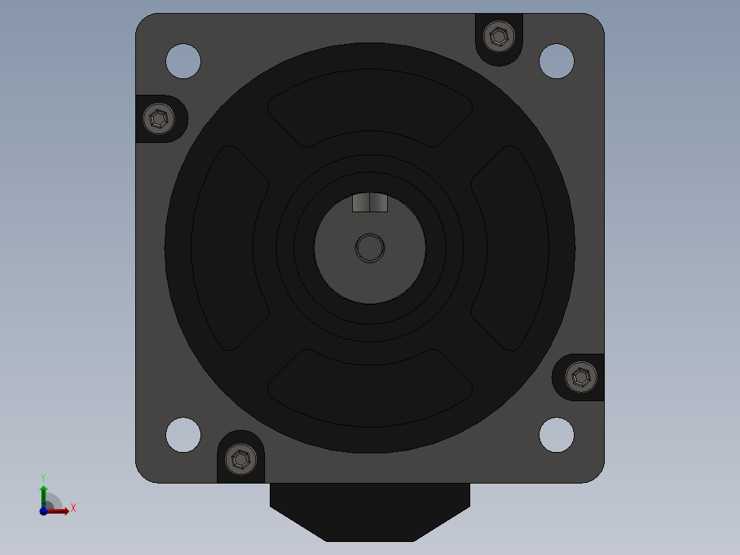 伺服电机80毫米750瓦伺服无中断前视图