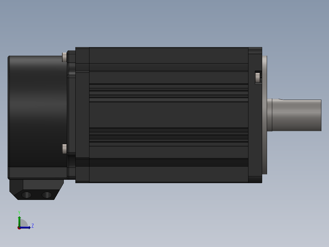 伺服电机80毫米750瓦伺服无中断左视图