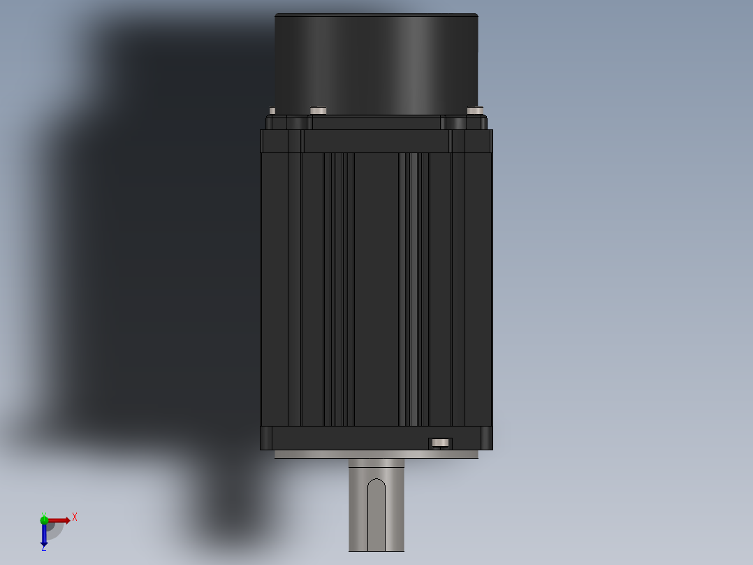 伺服电机80毫米750瓦伺服无中断俯视图