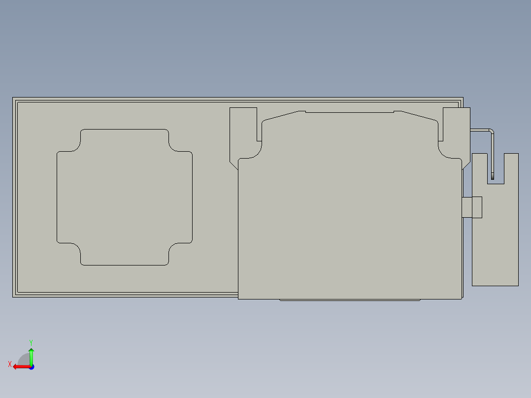 直线模组LHA6-S450-L-100W(16丝杆)设计图纸后视图