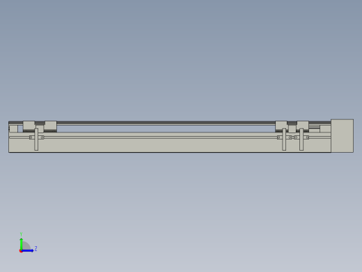 直线模组LHA6-S450-L-100W(16丝杆)设计图纸左视缩略图