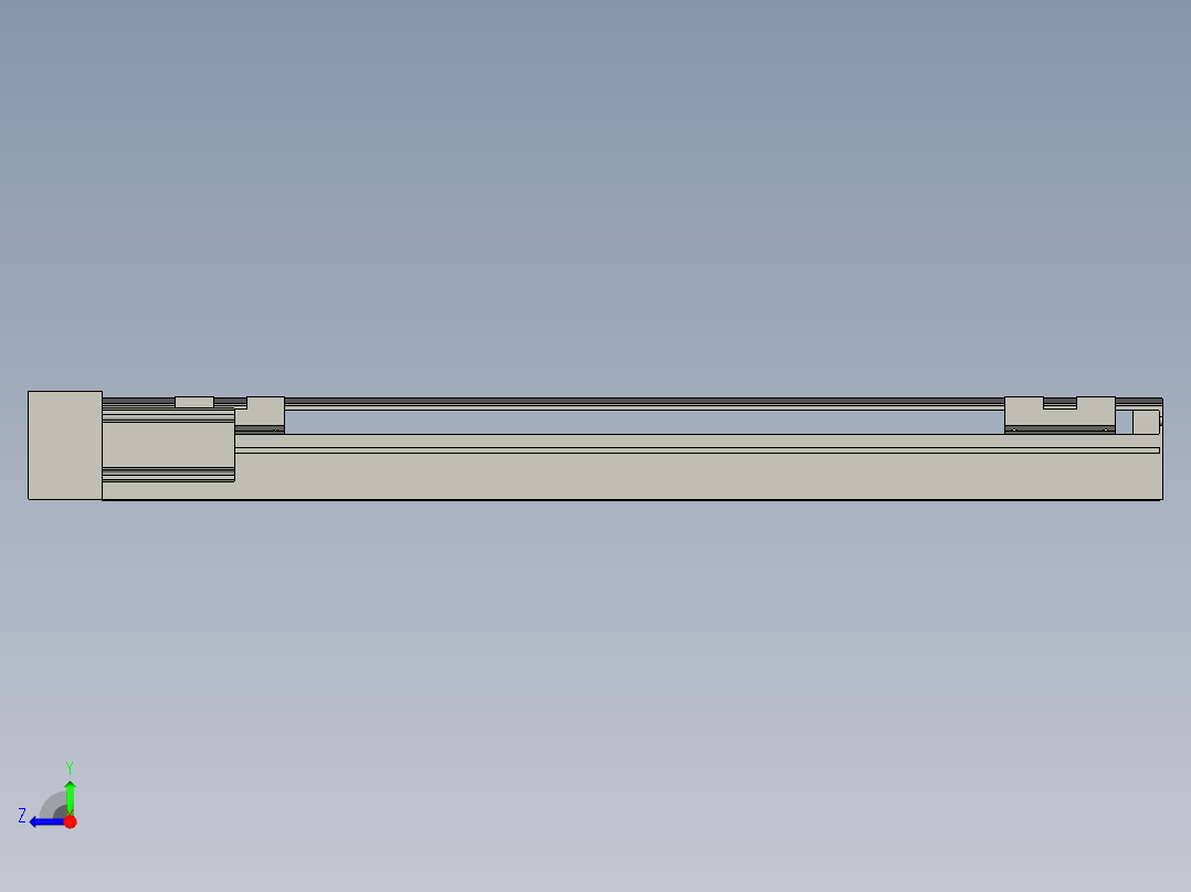 直线模组LHA6-S450-L-100W(16丝杆)设计图纸右视图