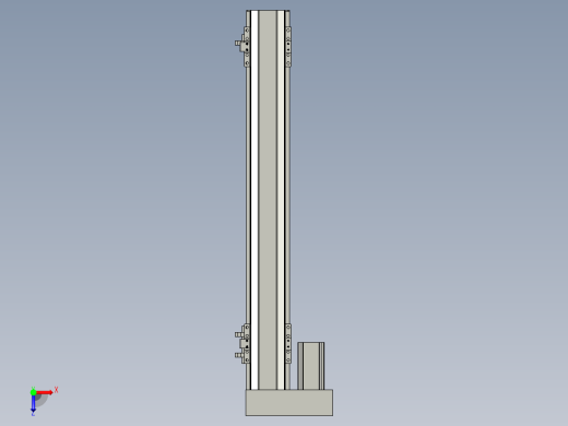 直线模组LHA6-S450-L-100W(16丝杆)设计图纸俯视缩略图