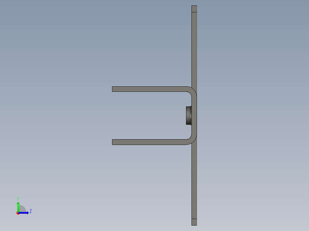 调节夹级进模（CAD图+UG三维）左视图
