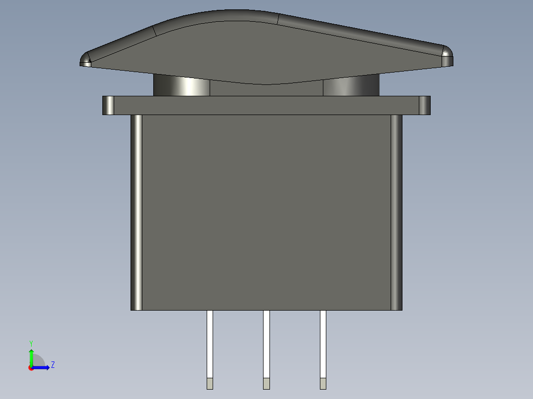 摇杆汽车开关开-关-开左视图