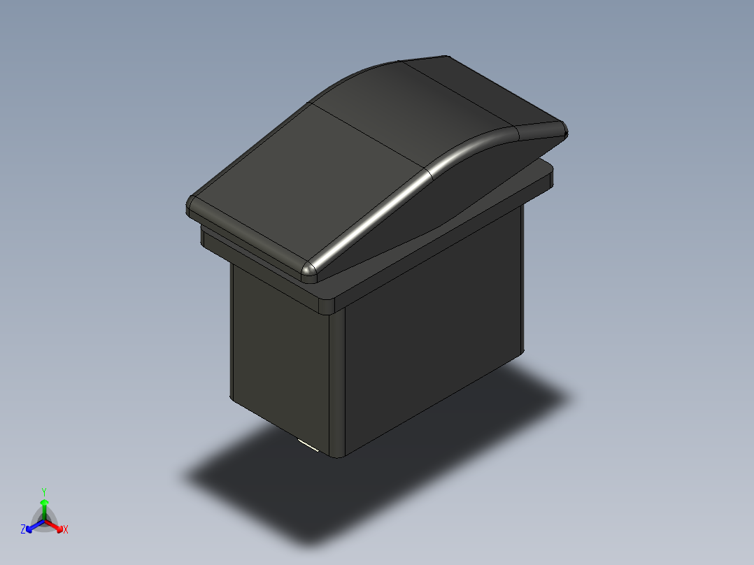 摇杆汽车开关开-关-开正等轴测图