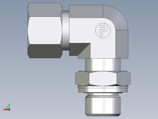 卡套式工业通用硬管接头EO_Adjustable_Locknut_elbow_WEE12SMCF后视缩略图