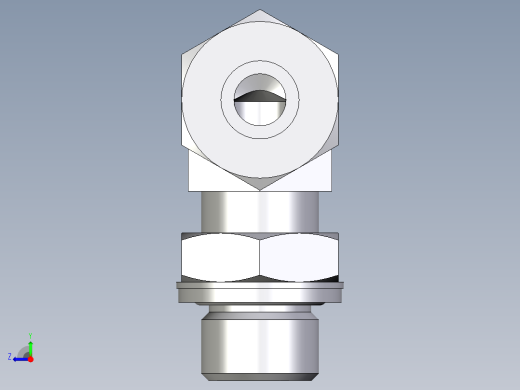 卡套式工业通用硬管接头EO_Adjustable_Locknut_elbow_WEE12SMCF右视缩略图