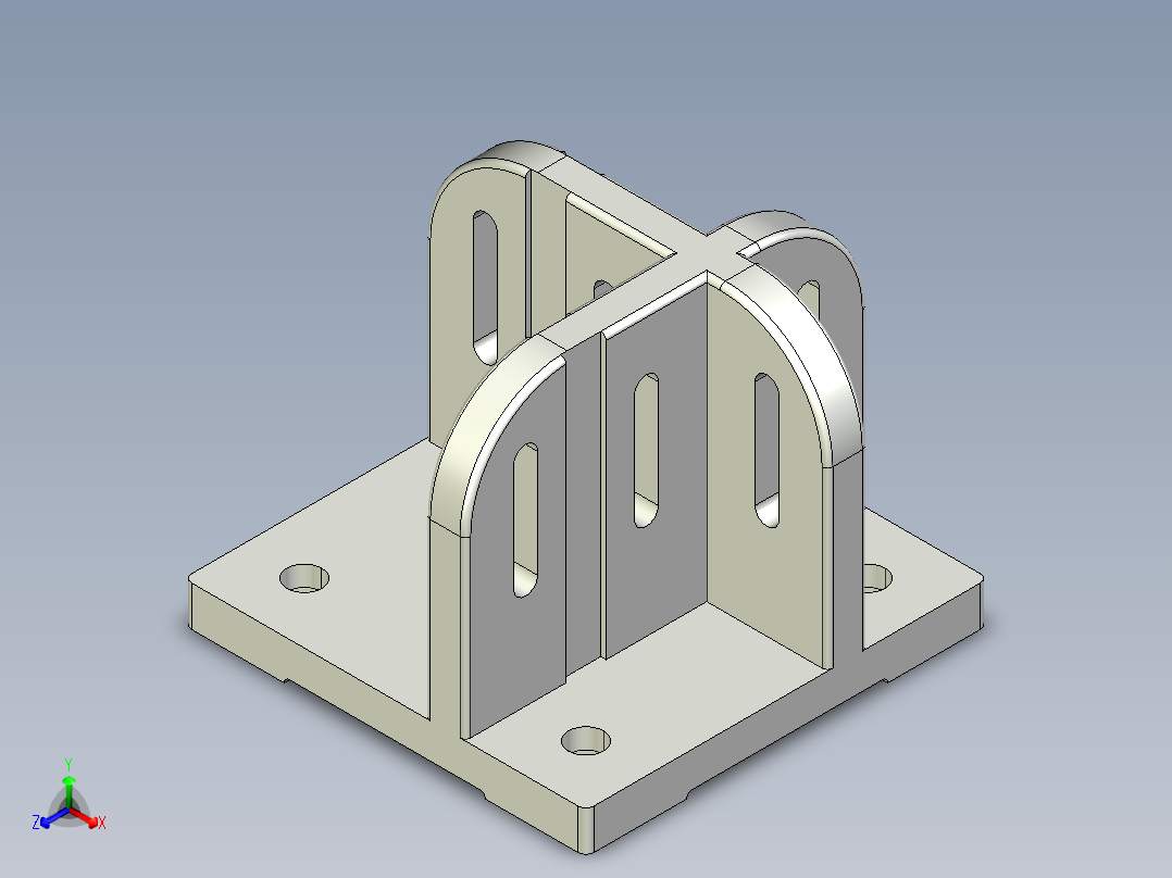 型材-KJN 150X150 BASE PLATE 3842524469正等轴测图