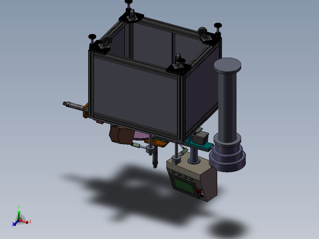打孔机 3D模型 非标自动化设备3D图纸设计