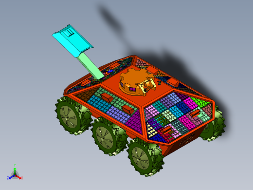 无人驾驶作战车辆正等轴测缩略图