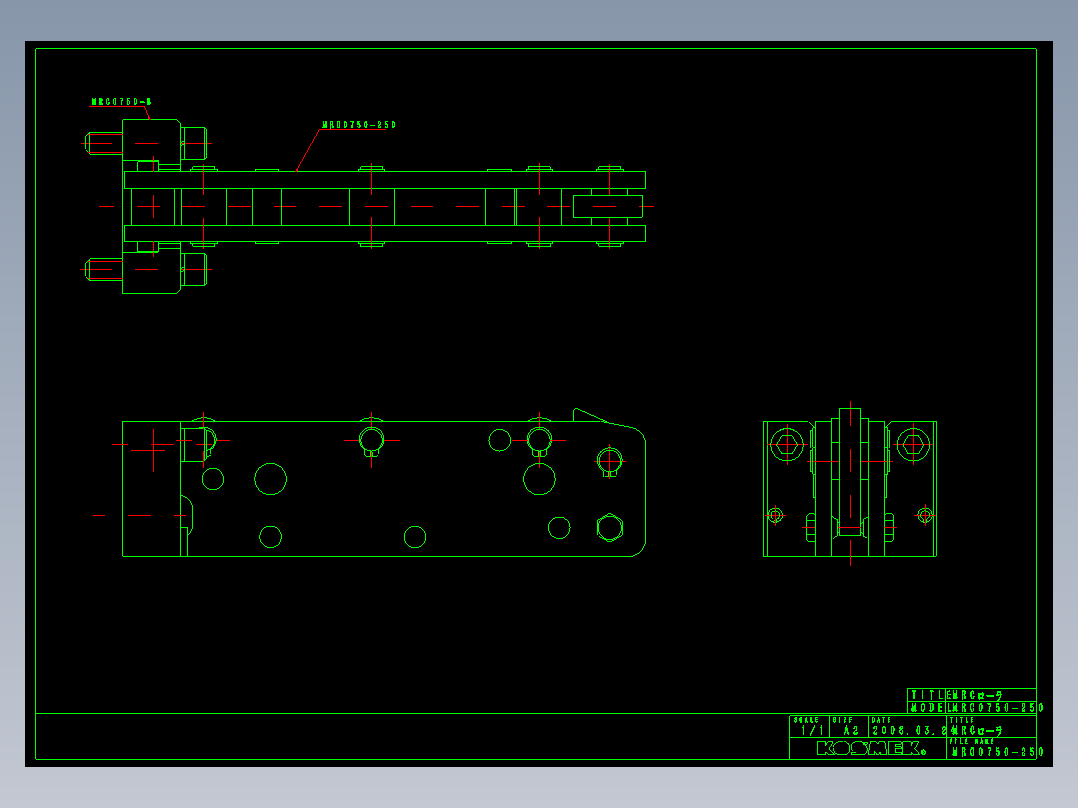 KOSMEKMRC0750-250多系列多零件图纸模型