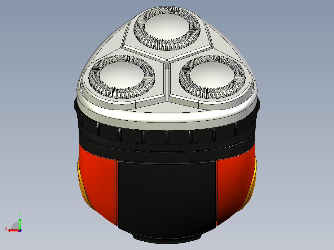 电动剃须刀后视图