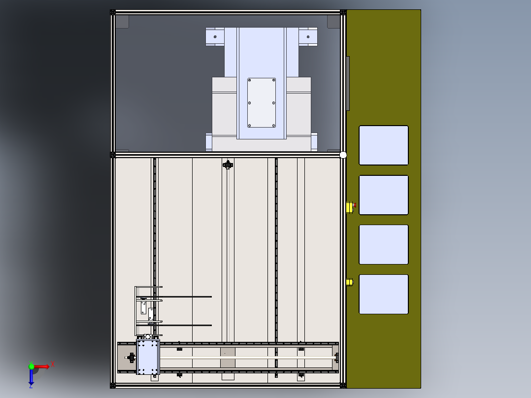 箱体轴承自动搬运压装机sw14可编辑俯视图