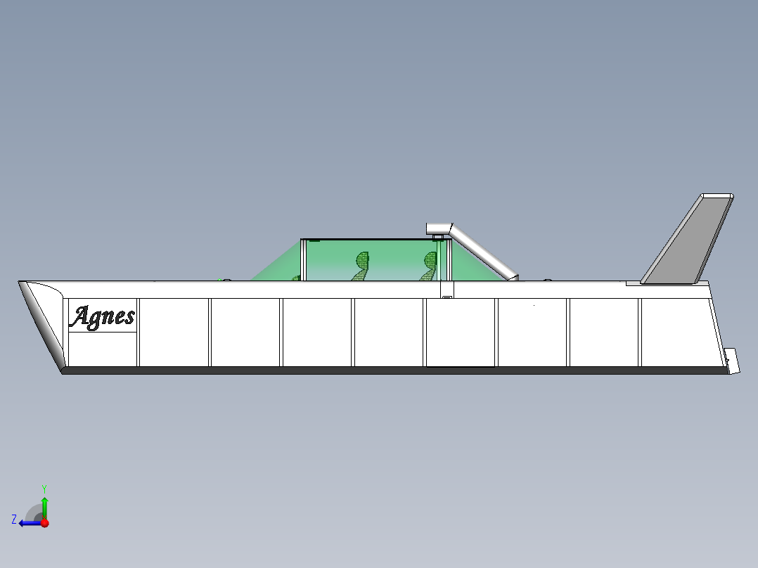 双体船图纸右视图