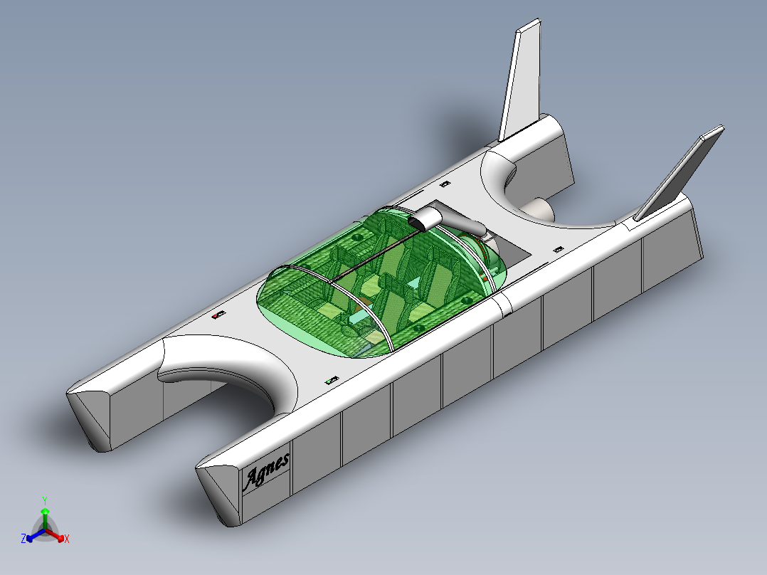 双体船图纸正等轴测图