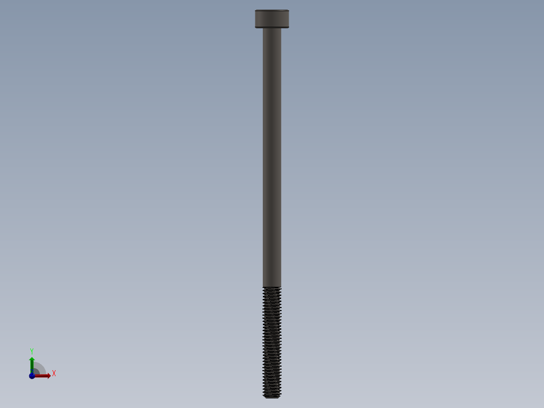 Screw_DIN_912_M3x60_A2.SLDPRT公制内六角螺钉前视图