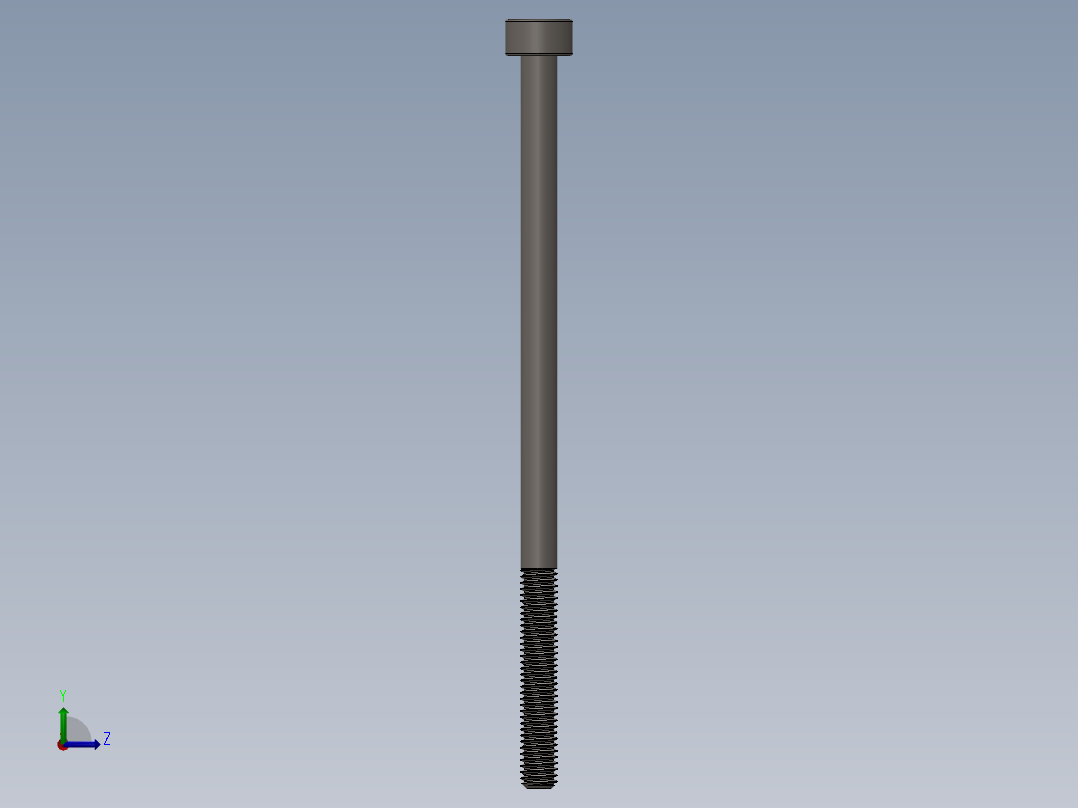 Screw_DIN_912_M3x60_A2.SLDPRT公制内六角螺钉左视图