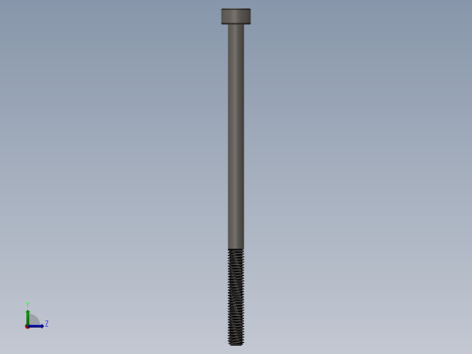 Screw_DIN_912_M3x60_A2.SLDPRT公制内六角螺钉左视缩略图