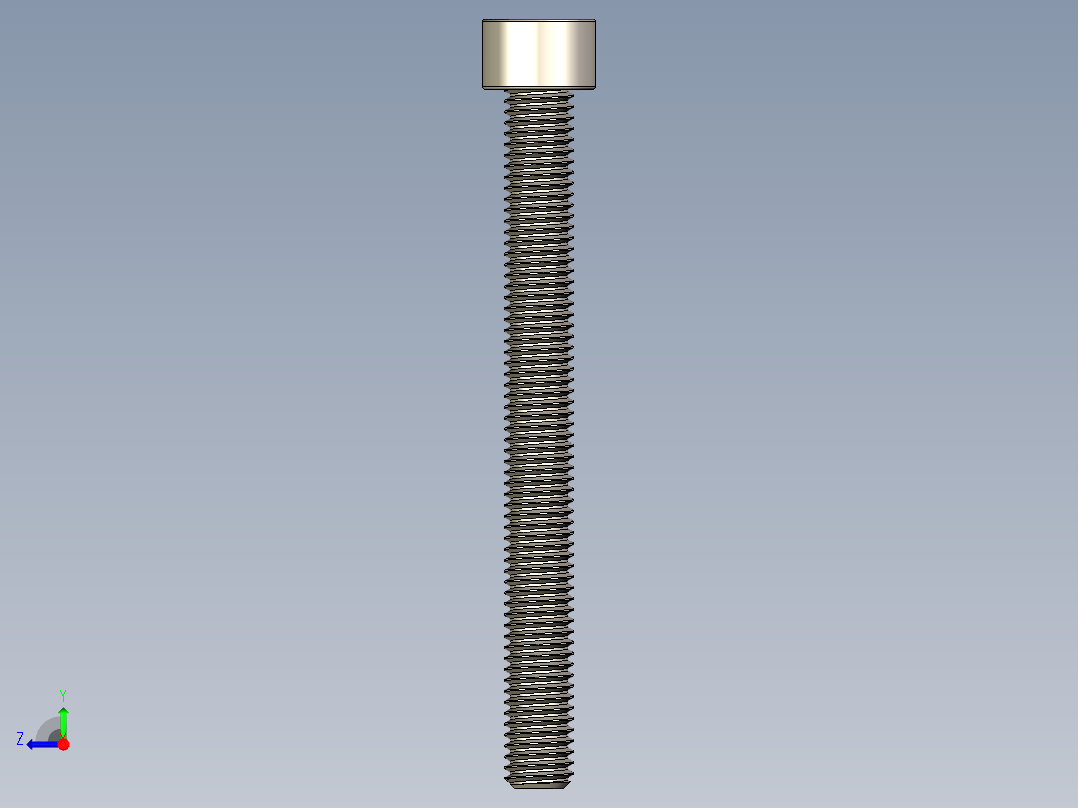 Screw_DIN_912_M8x80F_A2.STEP公制内六角螺钉右视图
