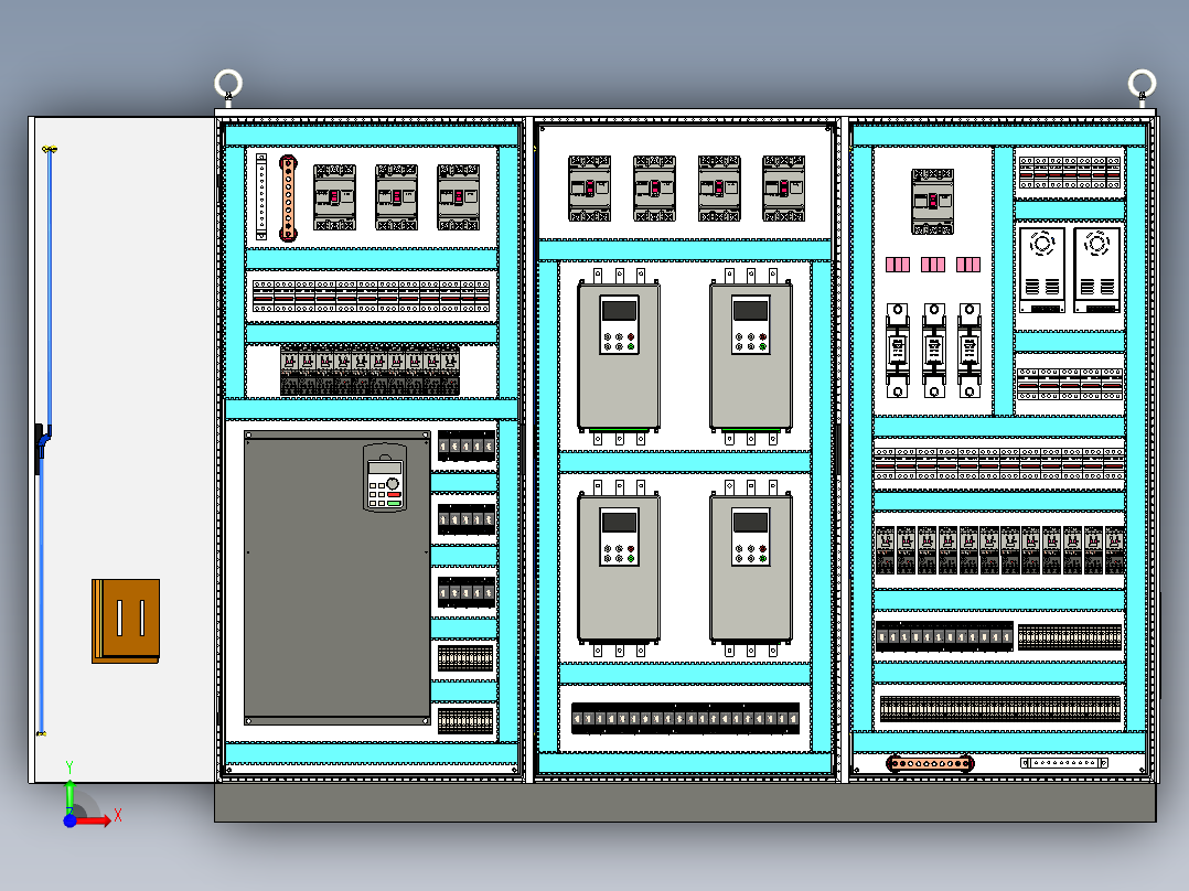 软启动风机柜前视图
