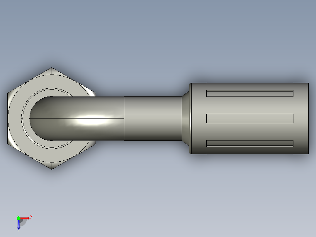 液压弯头90外锥60俯视图