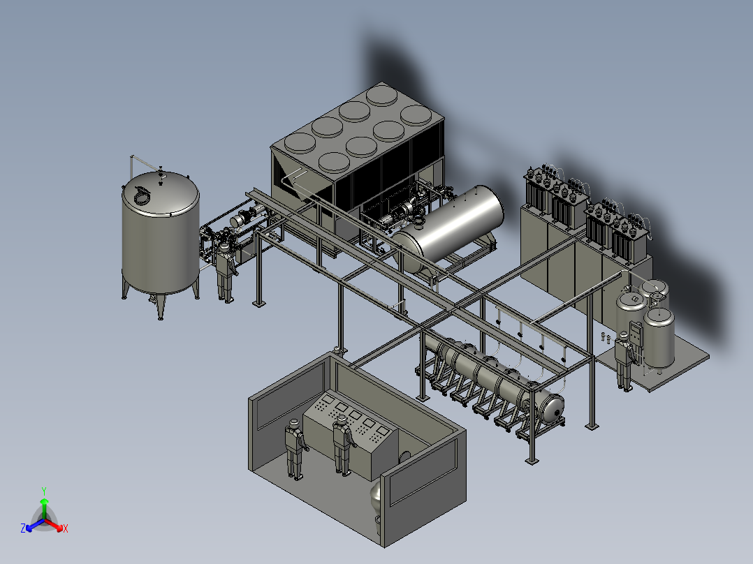 流水线、生产线(30)正等轴测图