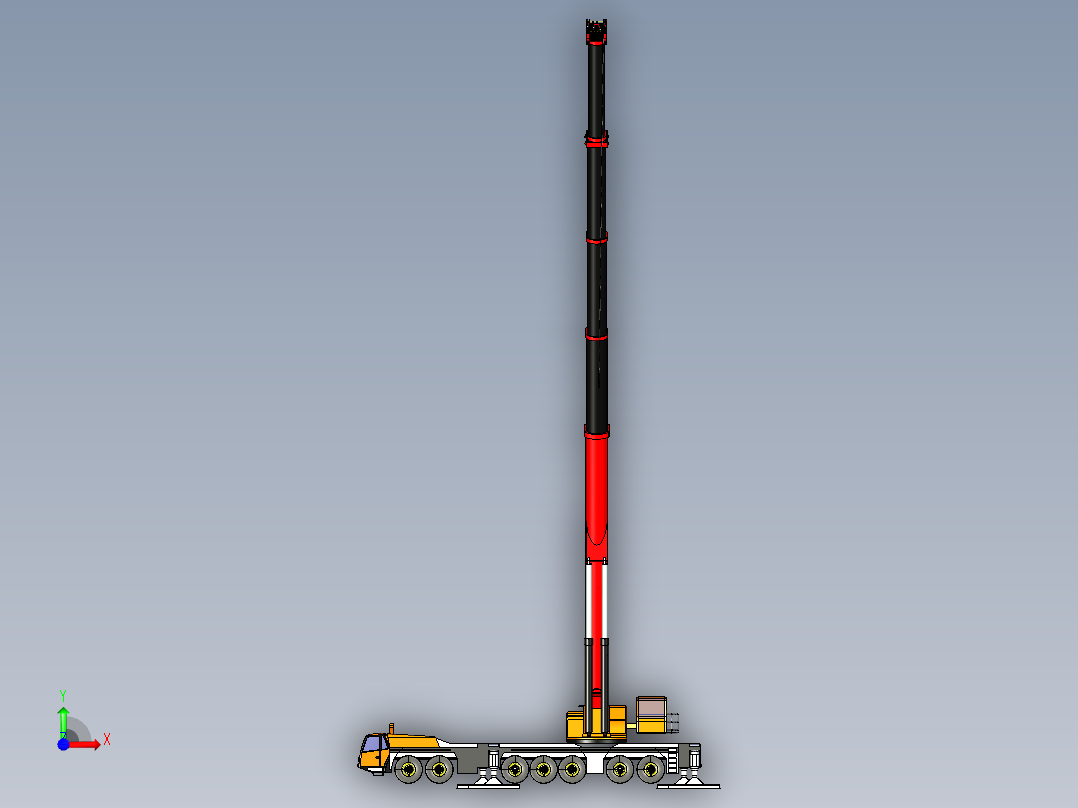 650吨汽车吊模型前视图