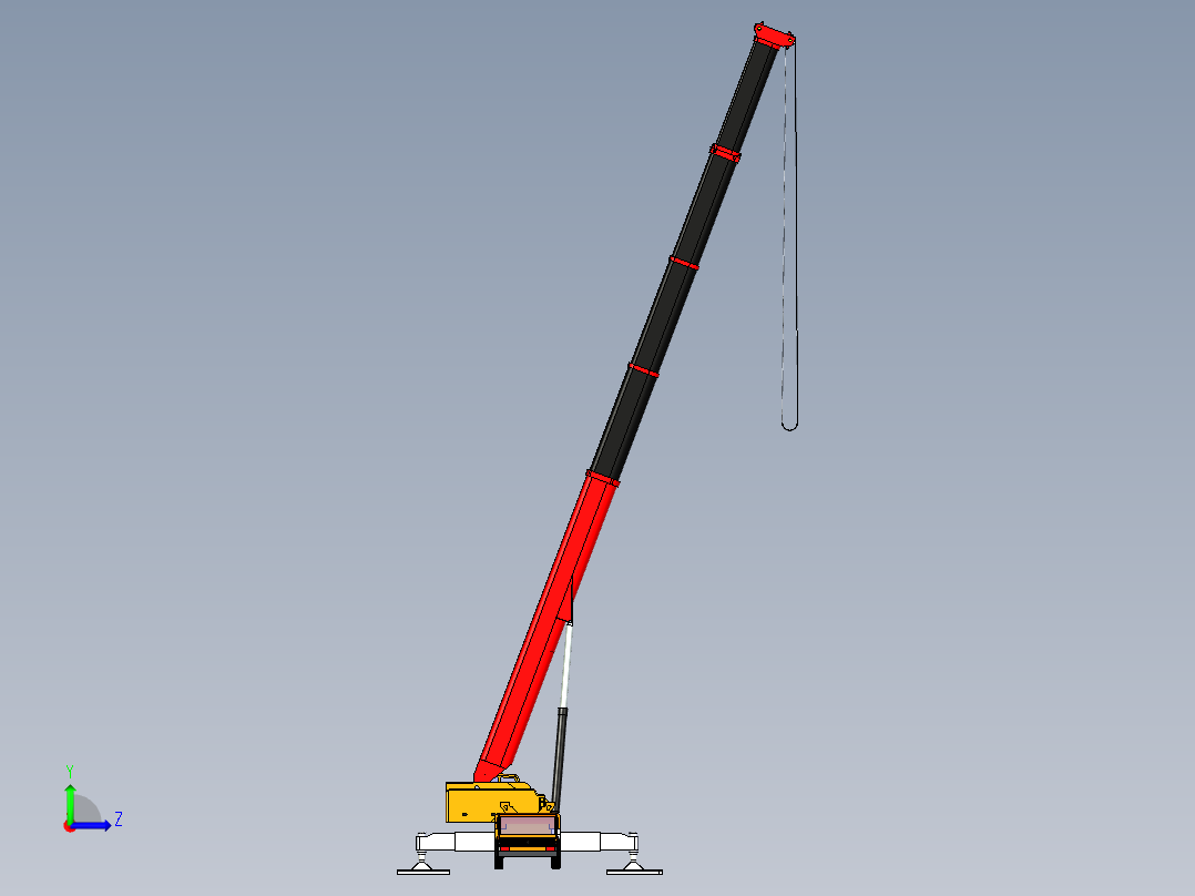 650吨汽车吊模型左视图