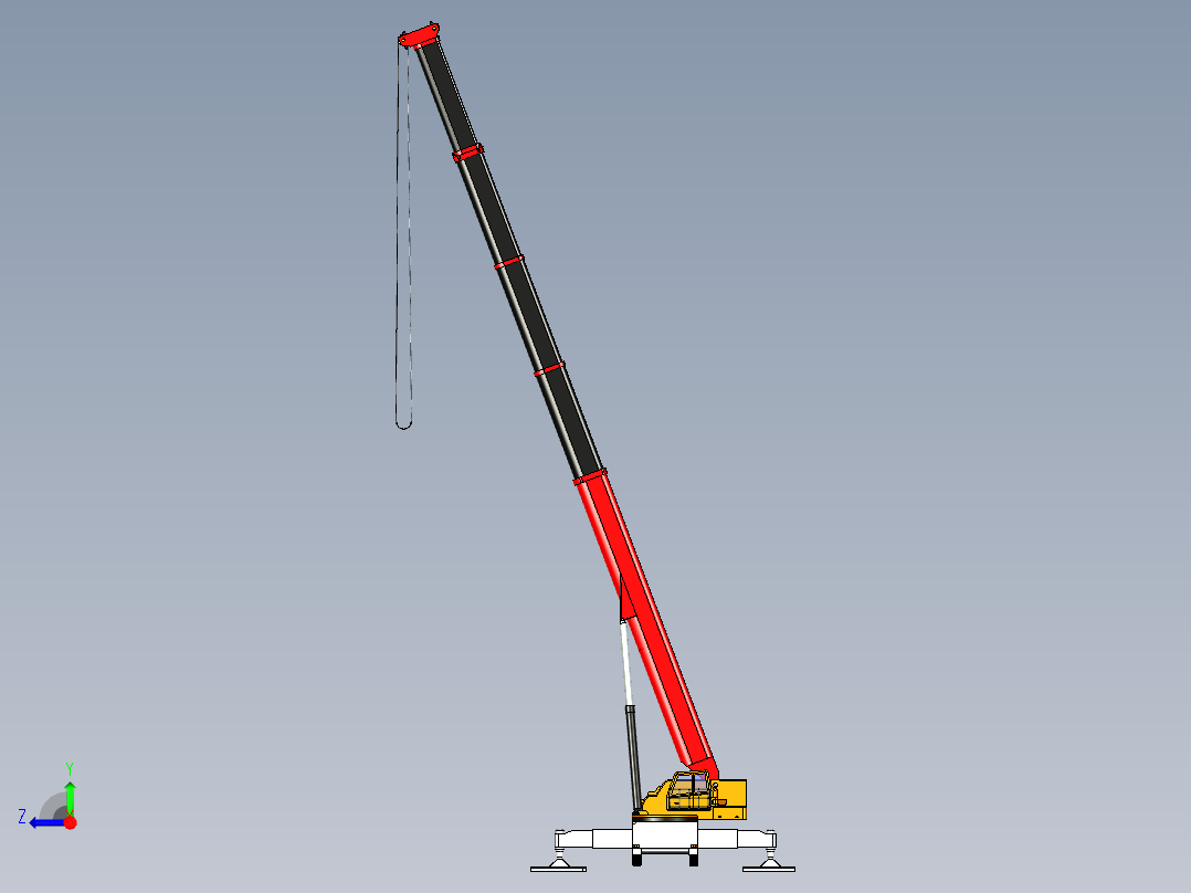 650吨汽车吊模型右视图