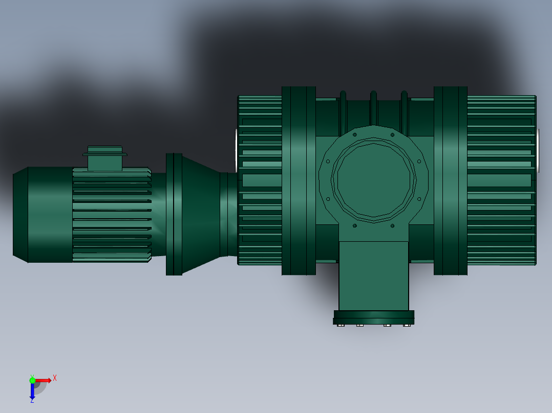 泵、水泵、ZJY-300A罗茨泵(上海阳光)俯视图