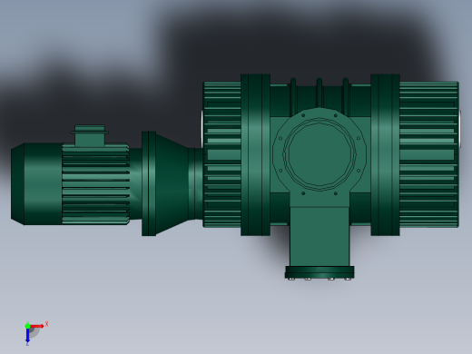 泵、水泵、ZJY-300A罗茨泵(上海阳光)俯视缩略图