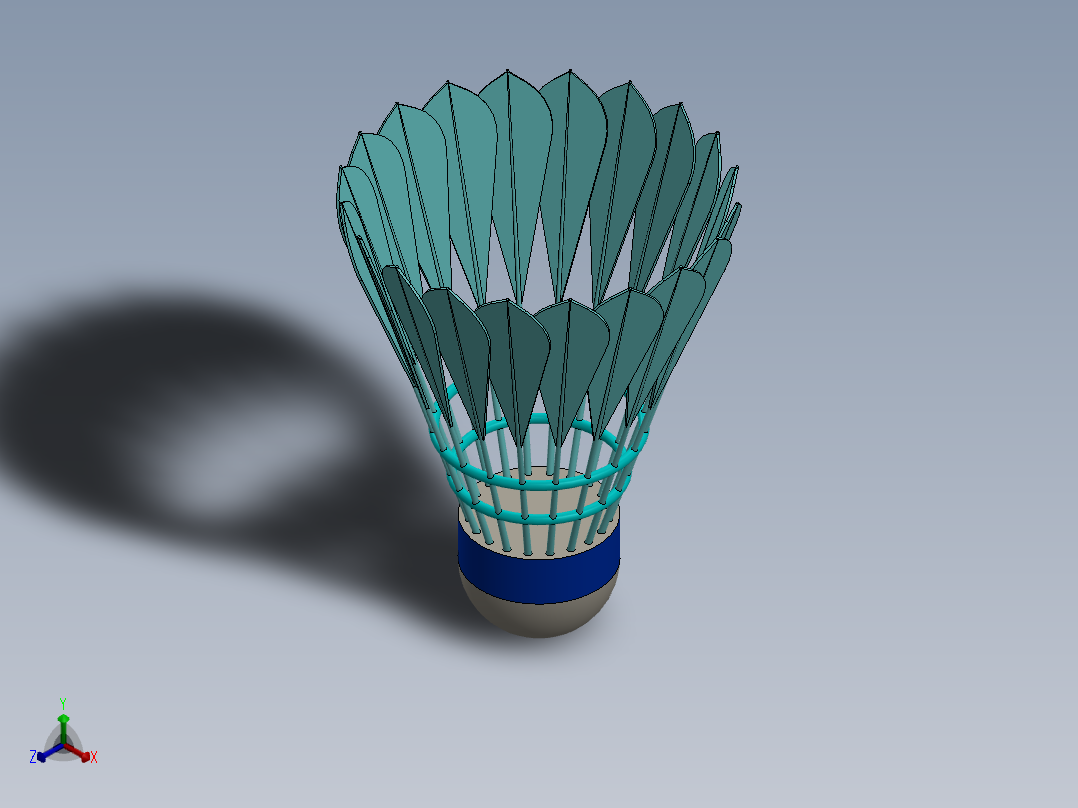 羽毛球正等轴测图