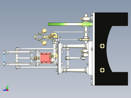 蒸汽机one-cylinder-vertical-waller-s-table-engine-模型格式为 stp右视缩略图