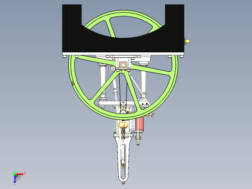 蒸汽机one-cylinder-vertical-waller-s-table-engine-模型格式为 stp俯视缩略图
