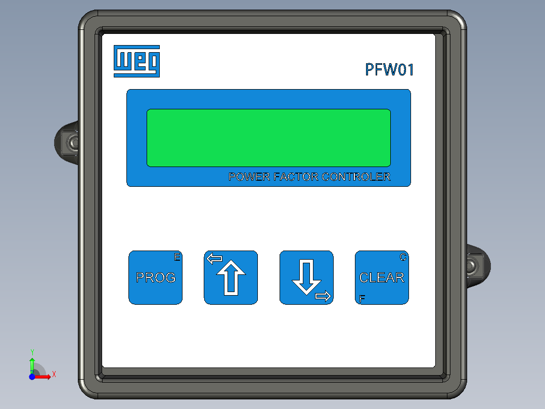PFC控制器和万用表Weg Modelo PFW-M12前视图