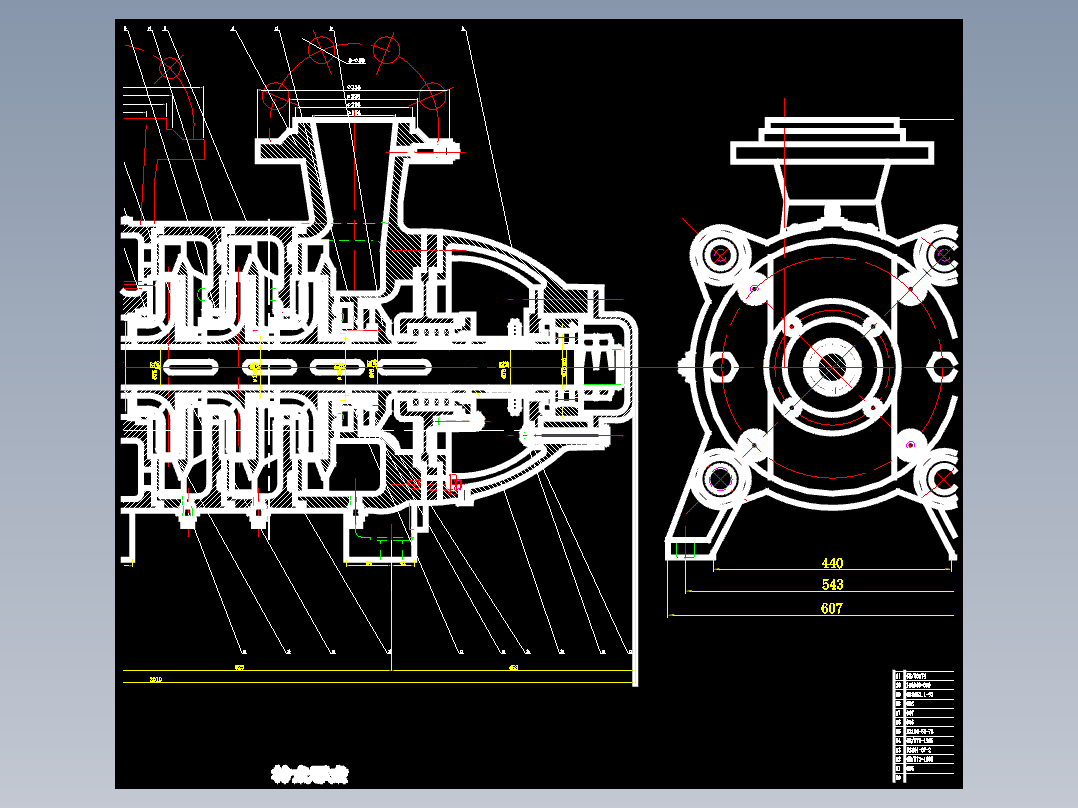卧式多级分段离心泵结构设计（含5张CAD图纸+说明书）