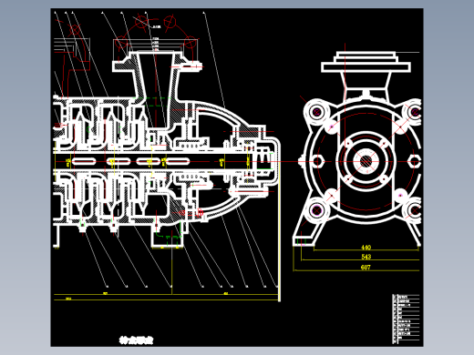 卧式多级分段离心泵结构设计（含5张CAD图纸+说明书）