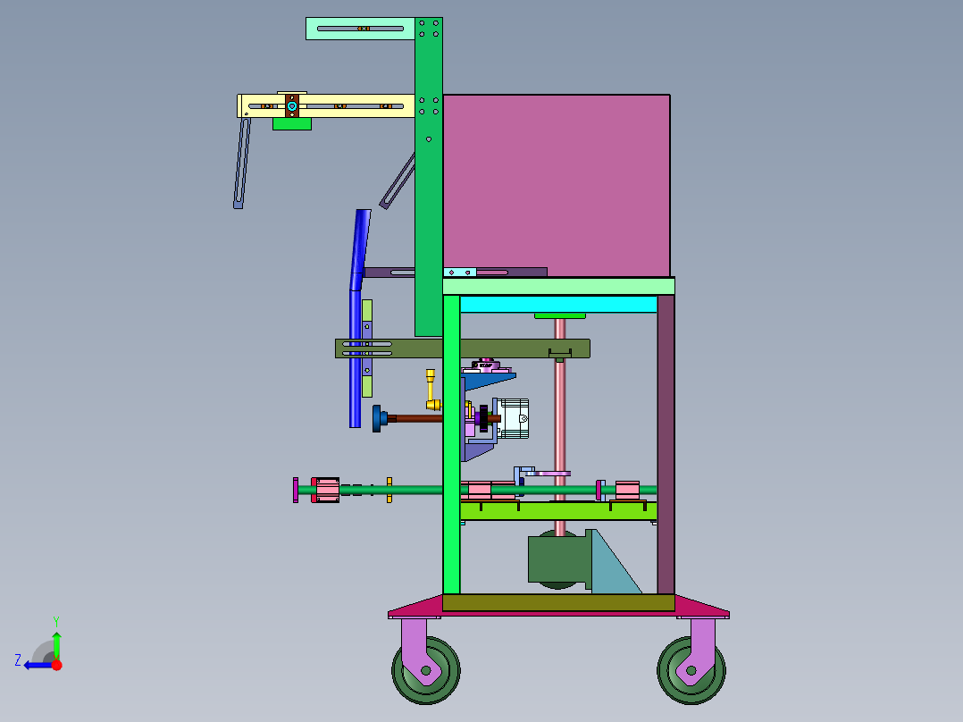 可移动自动取料装袋机右视图