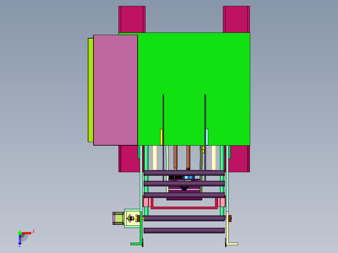 可移动自动取料装袋机俯视图
