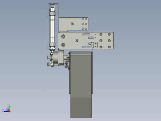 分流-摆杆机构右视缩略图