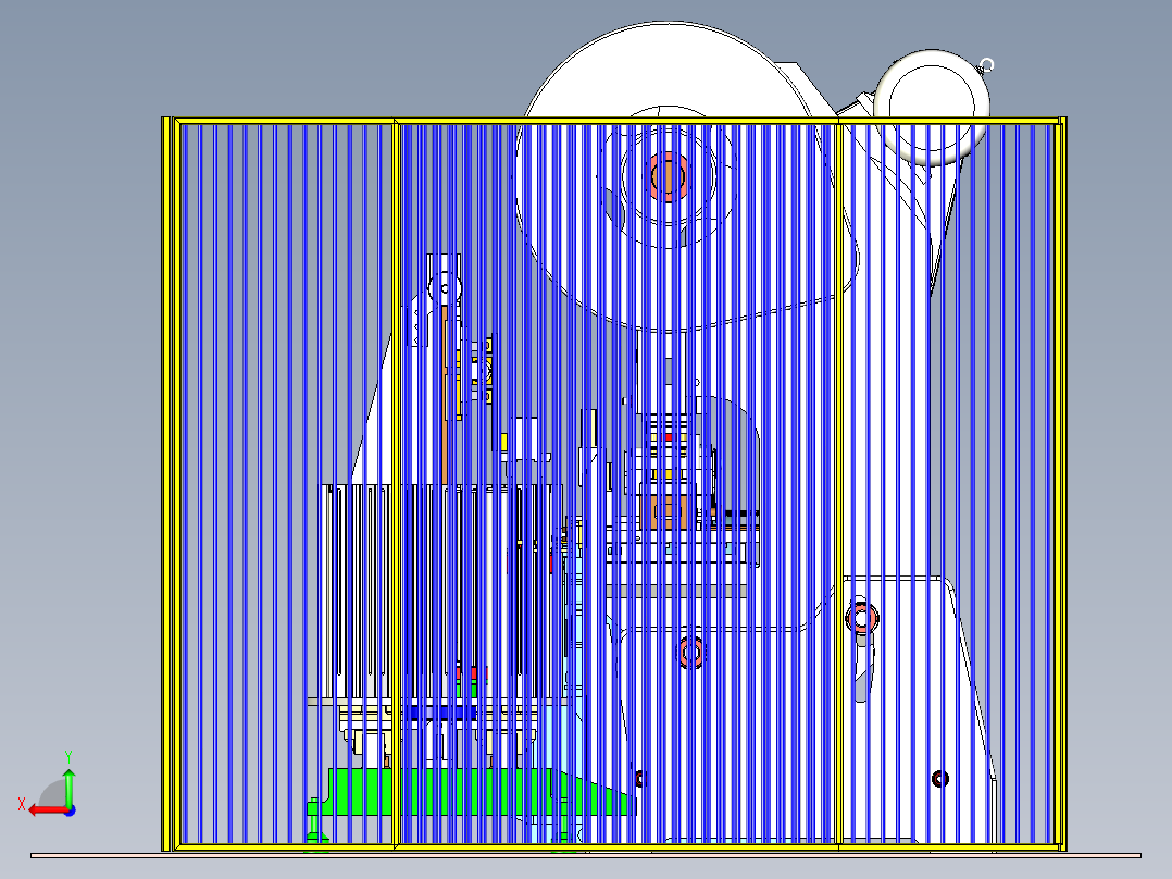 冲压自动化上料与自动化收产品设计后视图