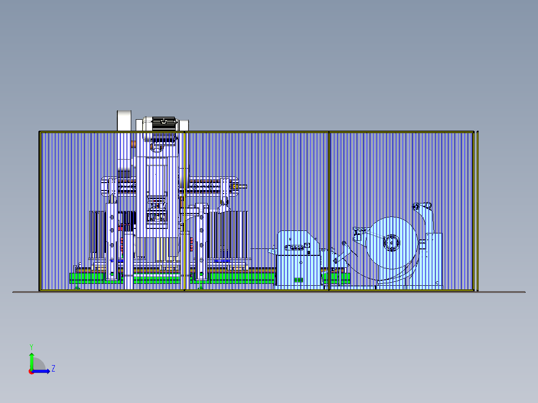 冲压自动化上料与自动化收产品设计左视图