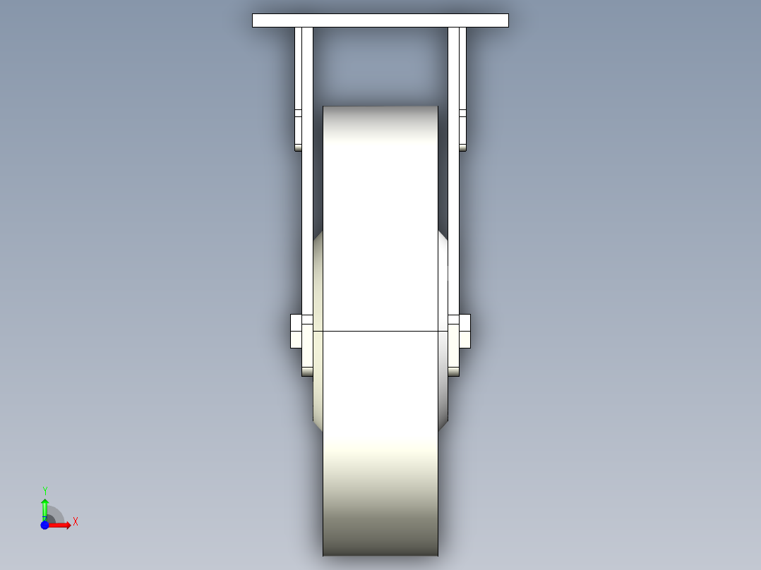8寸-定向轮-可编辑前视图