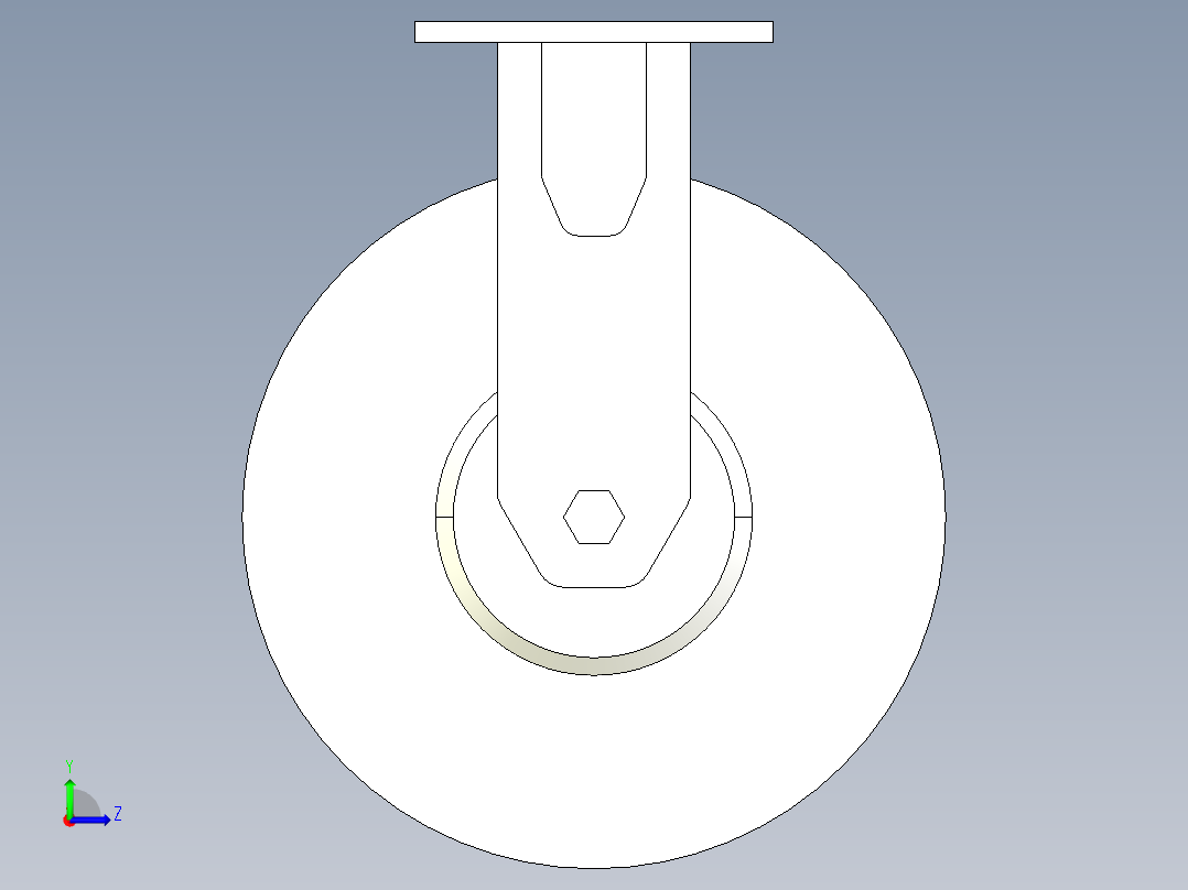 8寸-定向轮-可编辑左视图