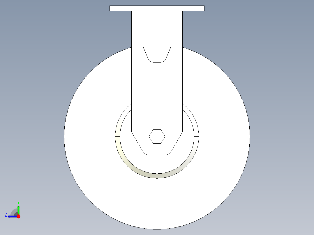 8寸-定向轮-可编辑右视图