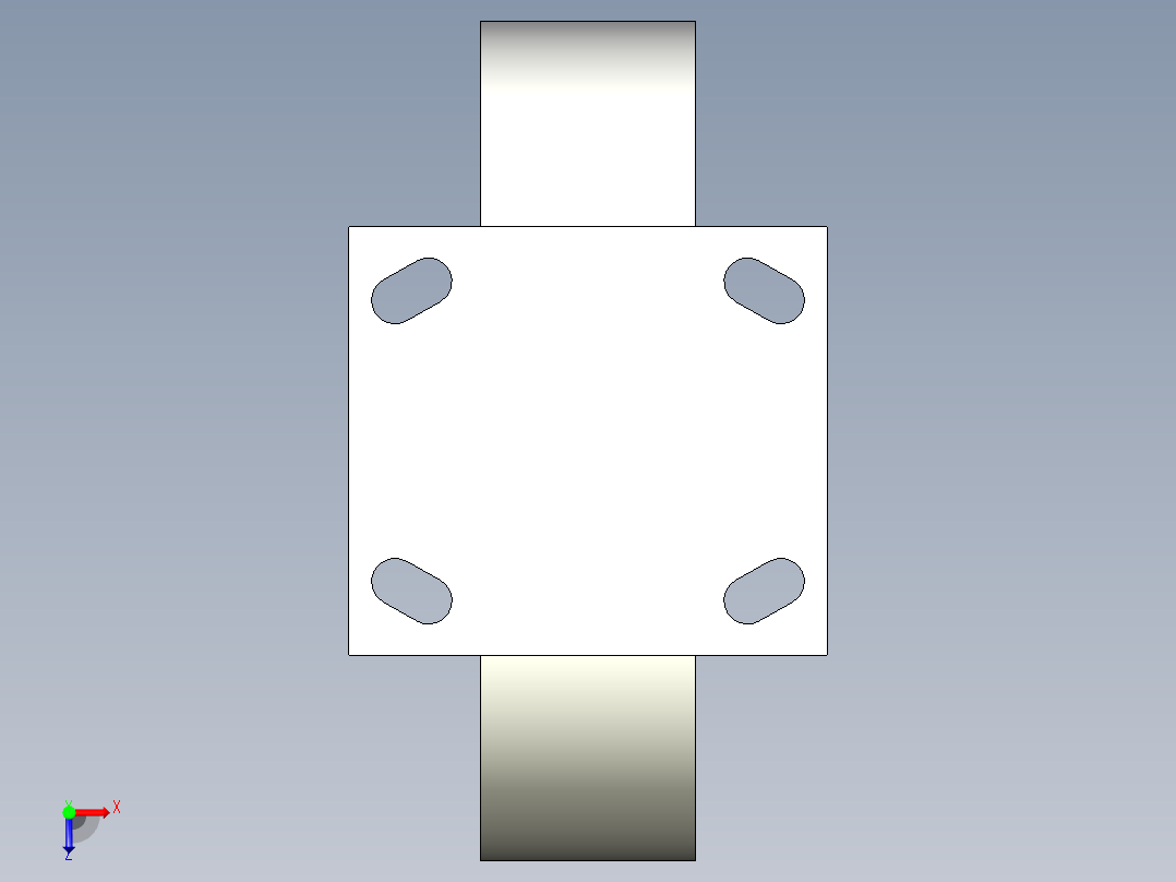 8寸-定向轮-可编辑俯视图