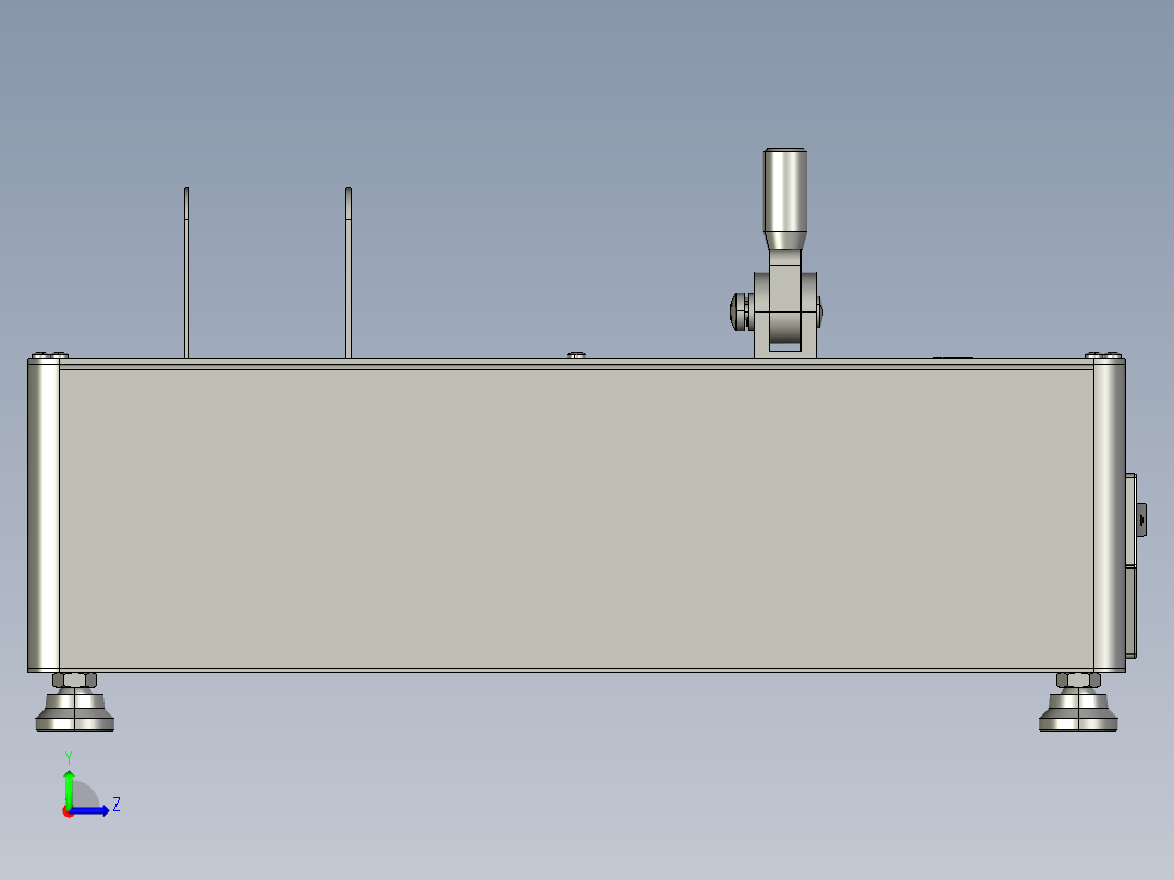 平装胶订机的刚性上封装置左视图