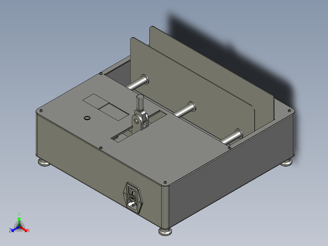 平装胶订机的刚性上封装置正等轴测图