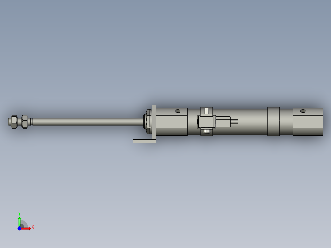 笔形气缸CDJ2L16-45A-M9BL(0_1_0)前视图